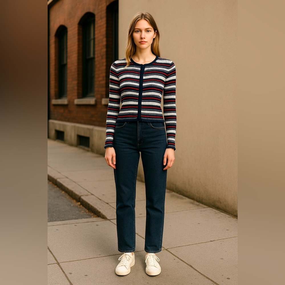 PAULE KA Multicolor Striped Knit Sweater